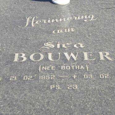 BOUWER Sica nee BOTHA 1952-1986