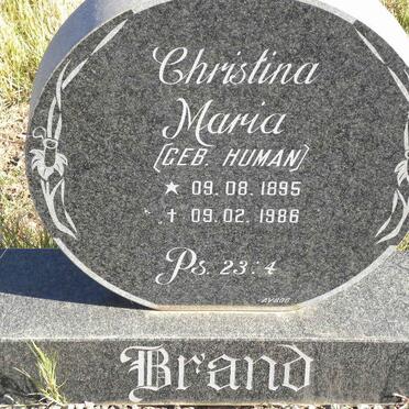 BRAND Maria nee HUMAN 1895-1986