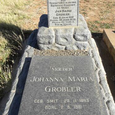 GROBLER Jan Harm 1881-1930 &amp; Johanna Maria SMIT 1883-1981