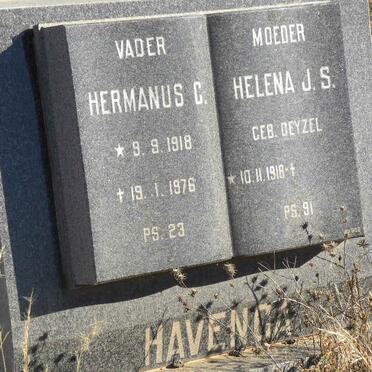 HAVENGA Hermanus C. 1918-1976 &amp; Helena J.S. DEYSEL 1918-