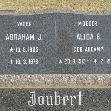 JOUBERT Abraham J. 1905-1978 &amp; Alida B. AUCAMP 1913-1990