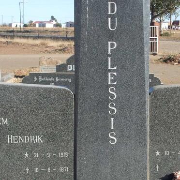 PLESSIS Willem Hendrik, du 1919-1971 &amp; Gezina Aletta 1924-