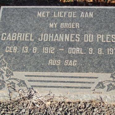PLESSIS Gabriel Johannes, du 1912-1977