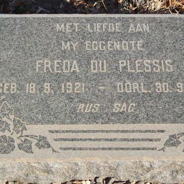 PLESSIS Freda, du 1921-1970
