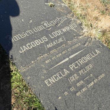 RENSBURG Jacobus Lodewikus, Jansen van 1930-1980 &amp; Engela Petronella PELSER 1939-