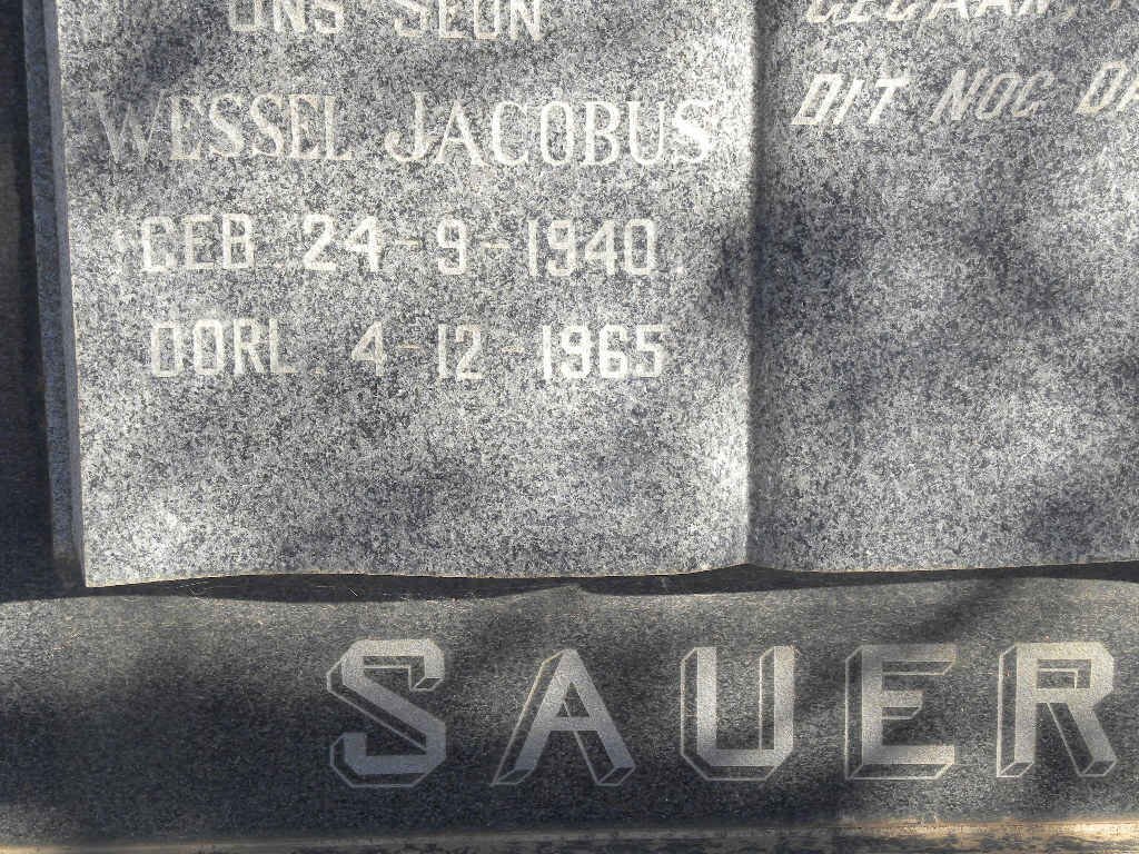 SAUER Wessel Jacobus 1940-1965