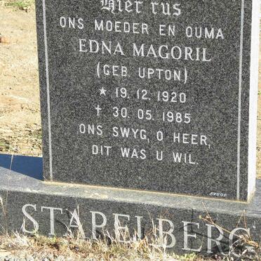 STAPELBERG Edna Magoril nee UPTON 1920-1985
