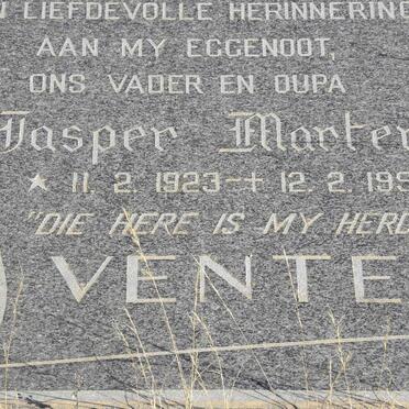 VENTER Jasper Marten 1923-1991