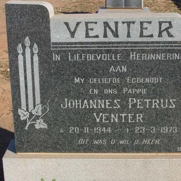 VENTER Johannes Petrus 1944-1973