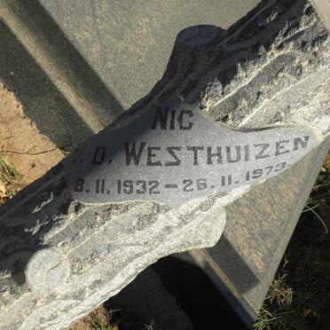 WESTHUIZEN Nic, v.d. 1932-1973