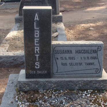 ALBERTS Susanna Magdalena neé SAUER 1885-1966