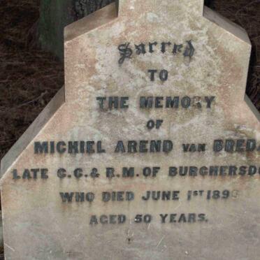 BREDA Michiel Arend, van -1890