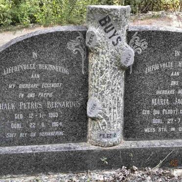 BUYS Schalk Petrus Bernardus 1903-1964 &amp; Maria Jacoba nee DU PLOOY 1914-1969