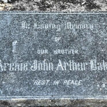 BAKER Archie John Arthur