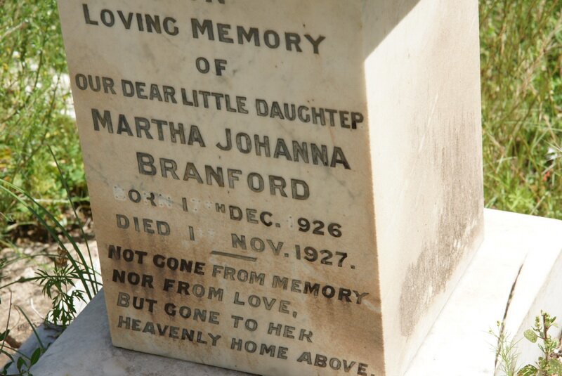 BRANFORD Martha Johanna 1926-1927