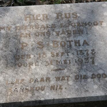 BOTHA P.S. 1878-1937