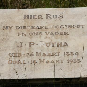 BOTHA J.P. 1884-1935