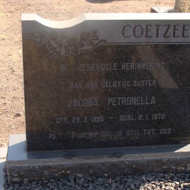 COETZEE Jacoba  Petronella 1895-1970