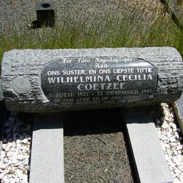 COETZEE Wilhelmina Cecilia 1922-1992