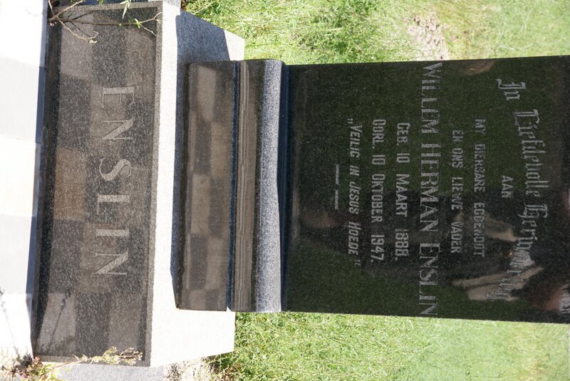 ENSLIN Willem Herman 1888-1947