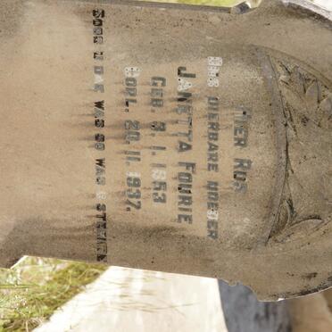 FOURIE Janetta 1853-1937