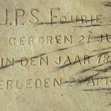 FOURIE J.P.S. 1821-1895