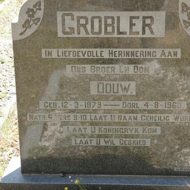 GROBLER Douw 1879-1963