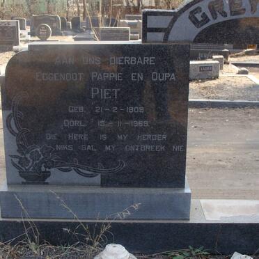 GREYLING Piet 1909-1969 &amp; Maria COETZER 1910-1978