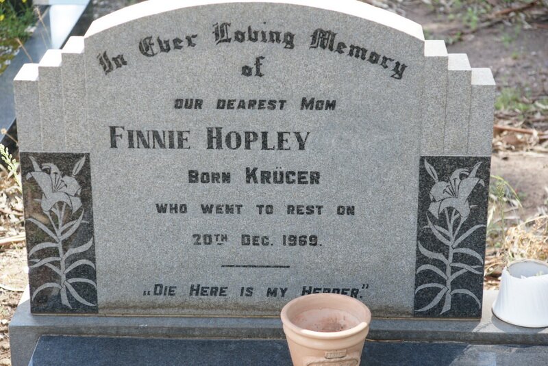 HOPLEY Finnie nee KRüGER -1969