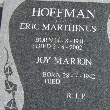 HOFFMAN Eric Marthinus 1941-2002 &amp; Joy Marion 1942-