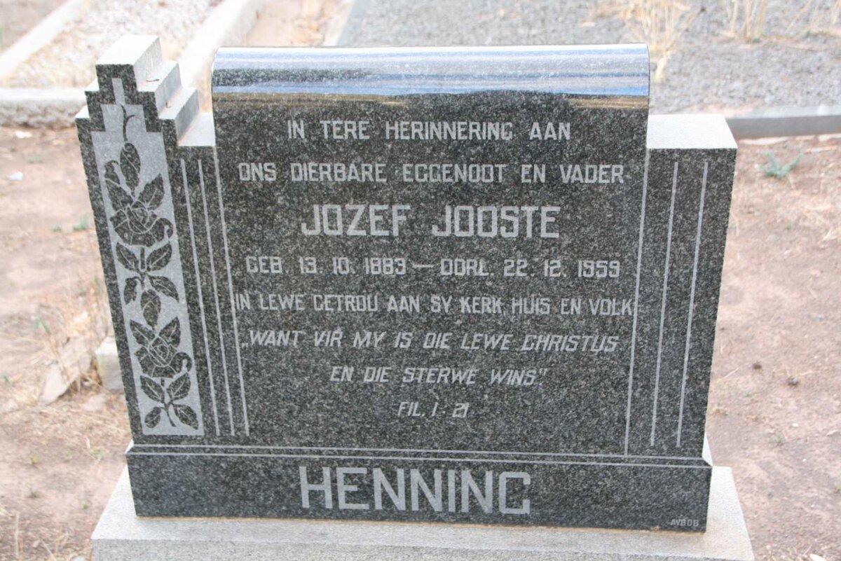 HENNING Jozef Jooste 1883-1959