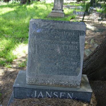 JANSEN Jacobus Petrus 1907-1947