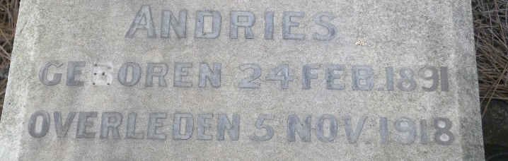 KRUGER Andries 1891-1918