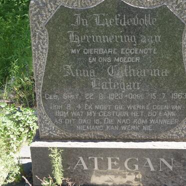 LATEGAN Anna Catharina nee SMIT 1923-1963