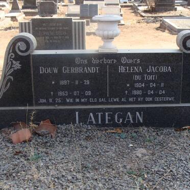 LATEGAN Douw Gerbrandt 1897-1953 &amp; Helena Jacoba DU TOIT 1904-1980