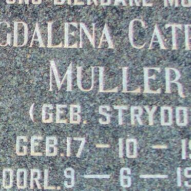 MULLER Magdalena Catrina C. nee STRYDOM 1912-1985