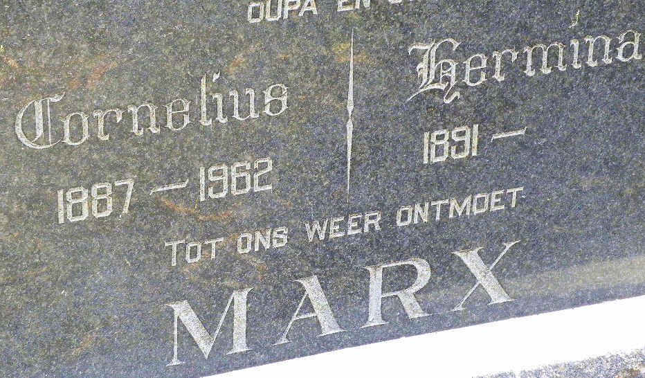 MARX Cornelius 1887-1962 &amp; Hermina 1891-