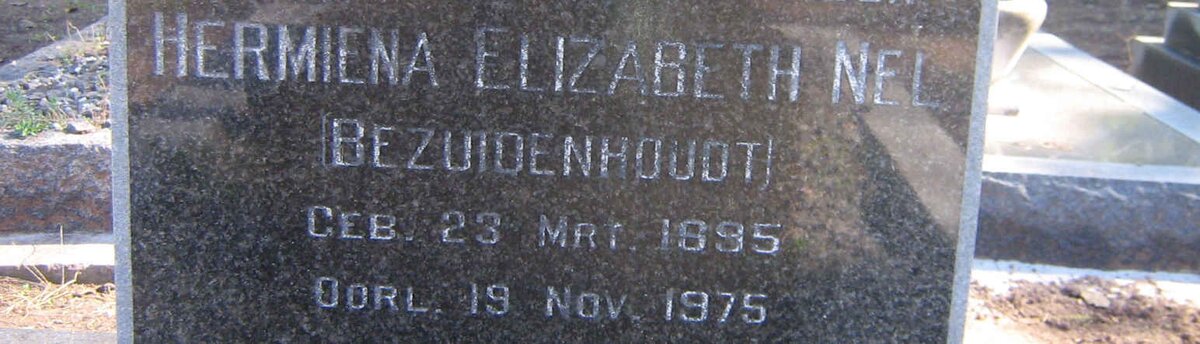 NEL Hermiena Elizabeth nee BEZUIDENHOUDT 1895-1975