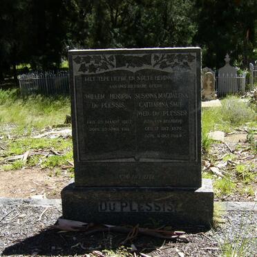 PLESSIS Willem Hendrik, du 1867-1911 &amp; Susanna Magdalena Catharina SMIT formerly DU PLESSIS nee VAN HEERDEN 1870-1944