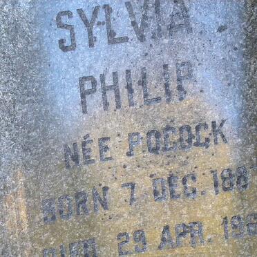 PHILIP Sylvia nee POCOCK 1887-1963