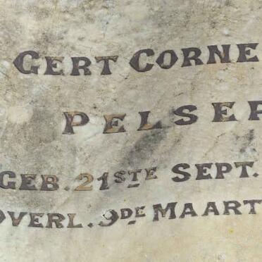 PELSER Gert Cornelis 1854-1936 &amp; Hester Johanna 1854-1931