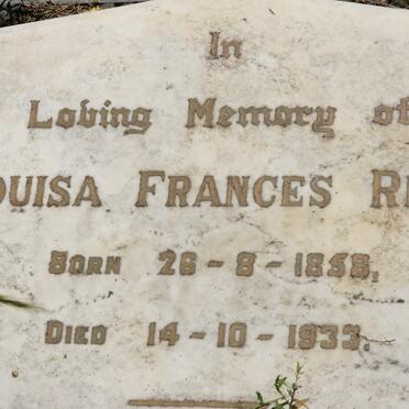 REED Louisa Frances 1858-1933