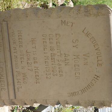 SAUER Everitt 1903-1932