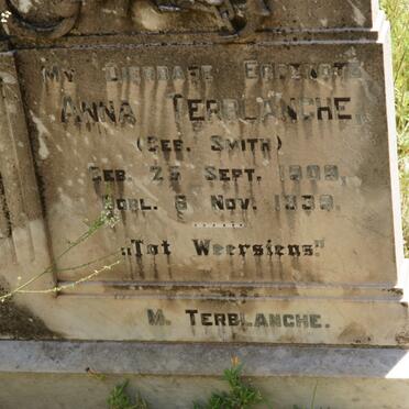 TERBLANCHE Anna nee SMITH 1909-1938