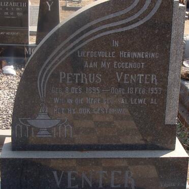 VENTER Petrus 1895-1953