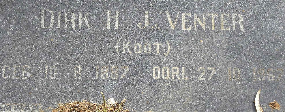 VENTER Dirk H.J. 1887-1967