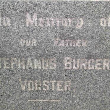 VORSTER Stephanus Burger