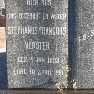 VERSTER Stephanus Francois 1893-1961