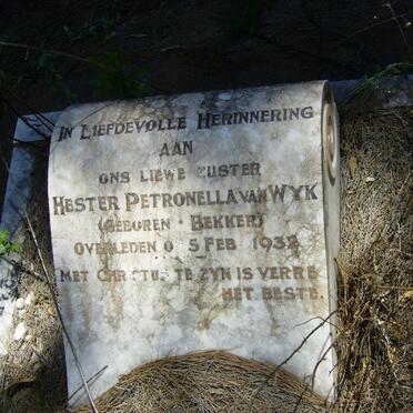 WYK Hester Petronella, van nee BEKKER -1932