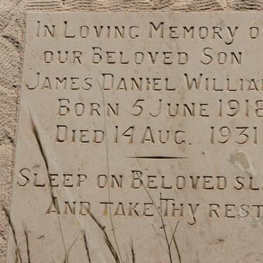WILLIAMS James Daniel 1918-1931